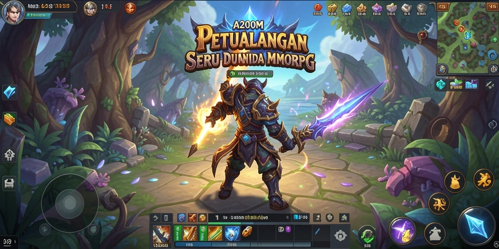 Tampilan gameplay A200M yang mendebarkan dalam dunia MMORPG.