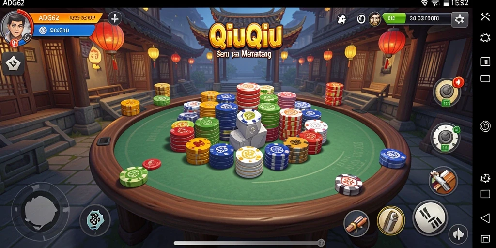 Gameplay mendebarkan dalam permainan QiuQiu ADG62.