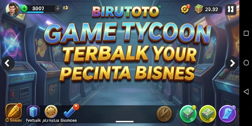 Tangkapan layar dari gameplay BIRUTOTO menampilkan simulasi Tycoon yang menarik.
