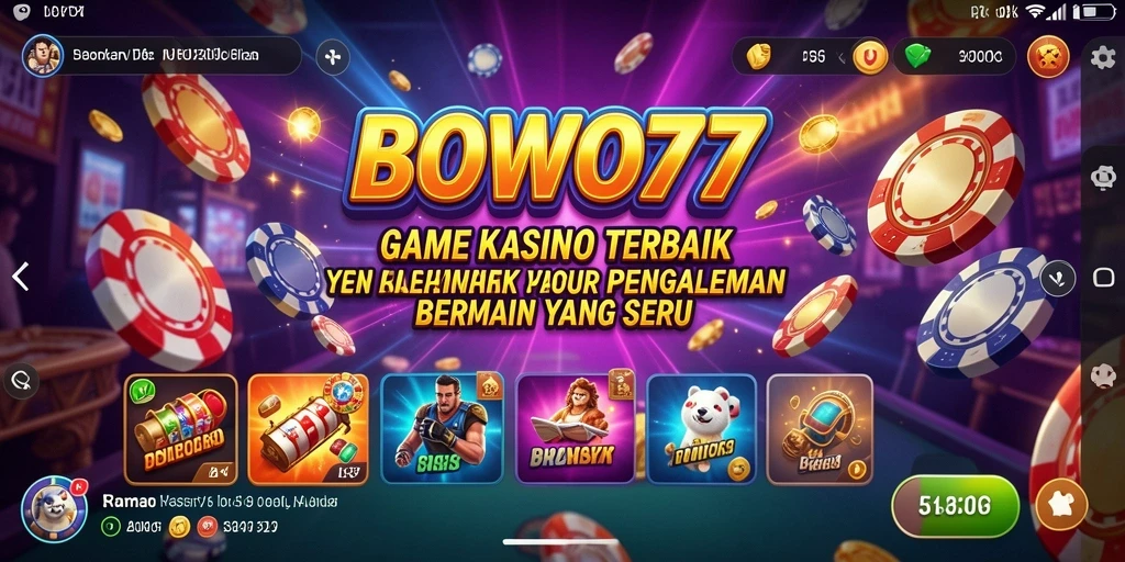 Tampilan gameplay menarik dengan grafis kasino yang mengesankan.