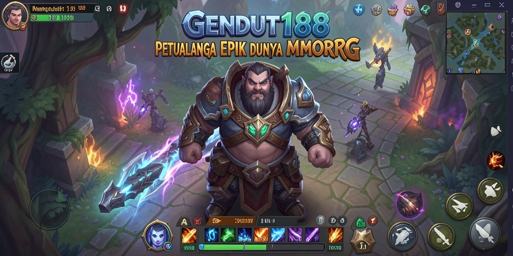 Tangkapan layar GENDUT188 menampilkan aksi pertempuran yang mendebarkan dalam dunia MMORPG.