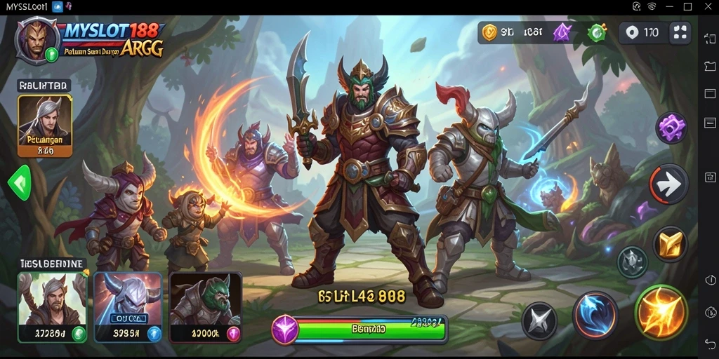 Tampilan gameplay ARPG yang mendebarkan dari MYSLOT188.