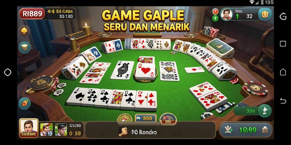 Tampilan gameplay Gaple yang seru dan interaktif di RI889.