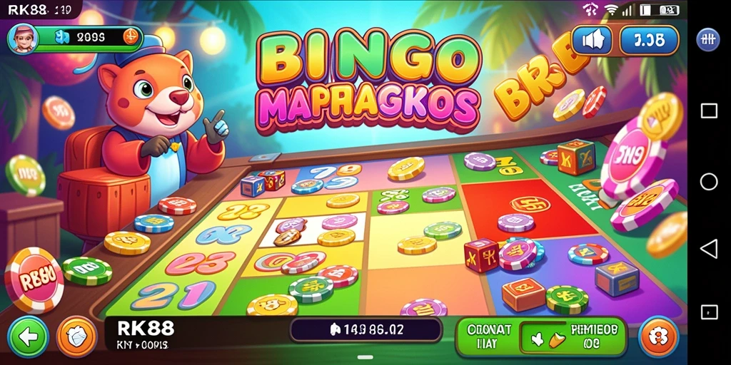 Screenshot RK88 menampilkan gameplay Bingo yang seru dan interaktif.