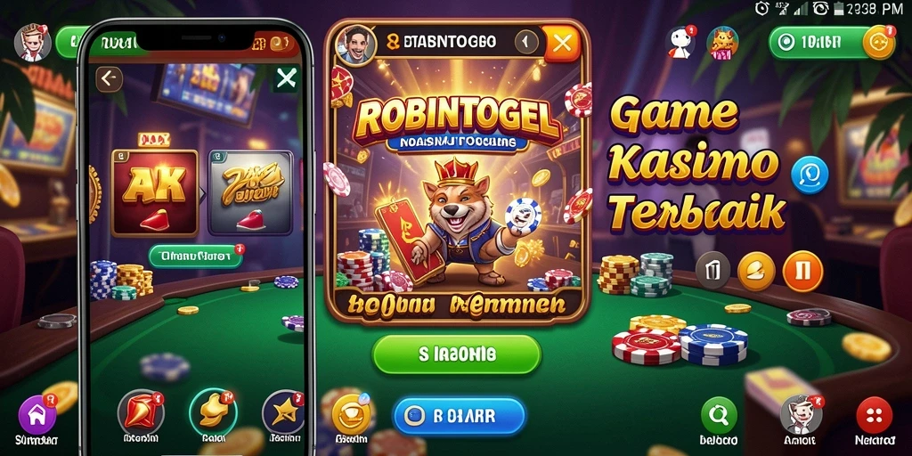 Screenshot gameplay ROBINTOGEL menampilkan suasana Kasino yang seru dan menarik.