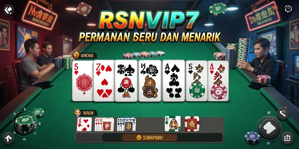 Screenshot gameplay RSNVIP7 menunjukkan momen seru bermain Domino.