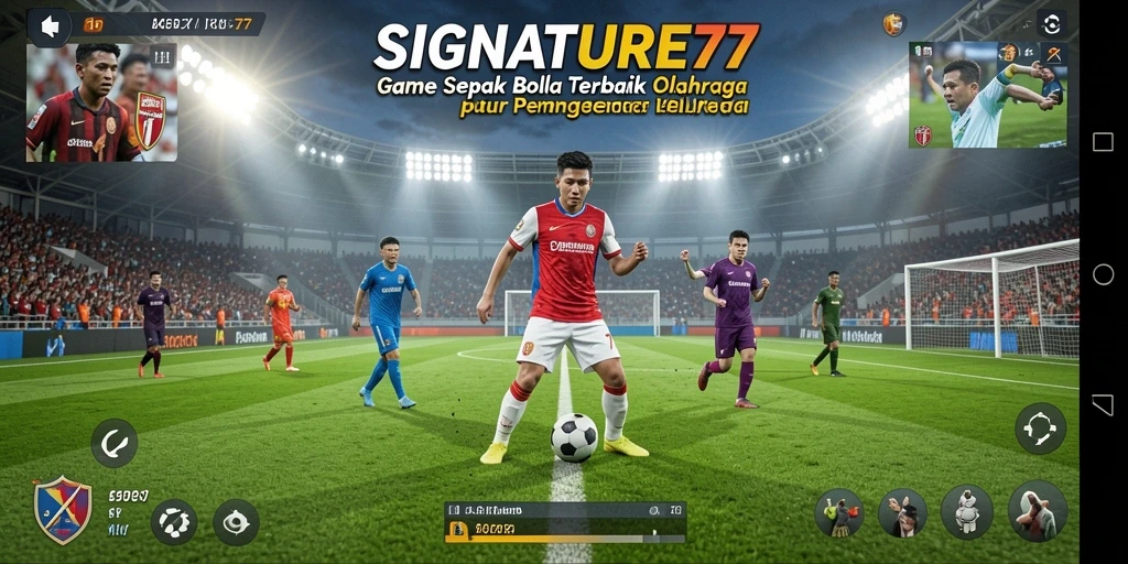 Gambaran menarik dari gameplay sepak bola yang seru di SIGNATURE77.