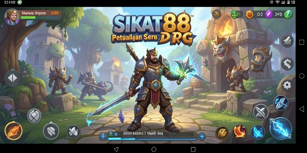 Tangkapan layar utama SIKAT88 menampilkan aksi pertarungan RPG yang mendebarkan.
