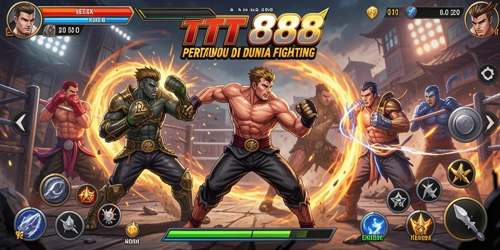 Screenshot TTT888 menunjukkan pertarungan yang epik dan intens.